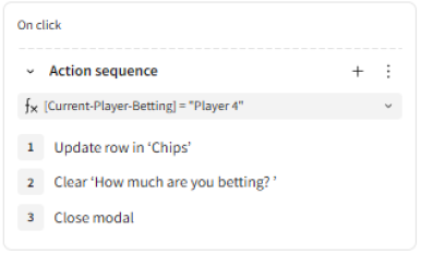 Sigma conditional action sequence